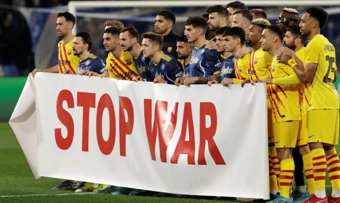 Фотоархів: 2 роки тому Наполі та Барселона закликали Росію зупинити війну