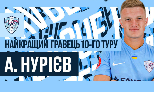 Нападник Миная став найкращим гравцем 10 туру УПЛ