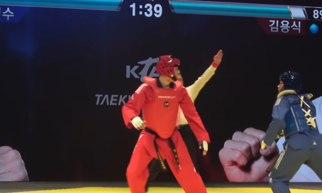 На змаганнях з тхеквондо в Кореї спортсменам додали шкали здоров'я із відеоігор