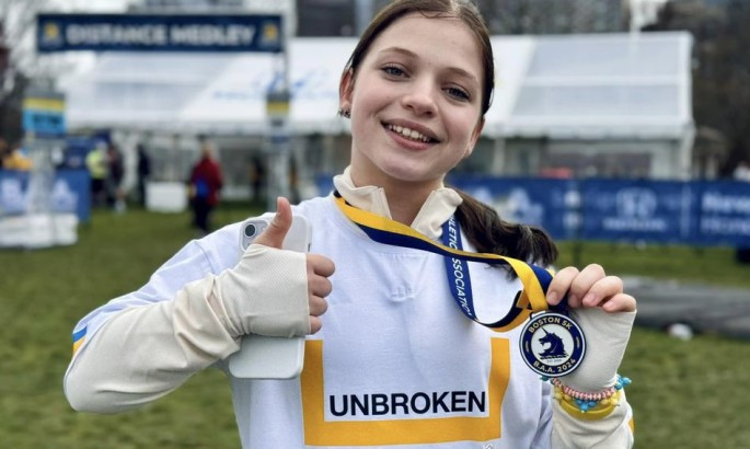 12-річна українка пробігла Бостонський марафон на протезах
