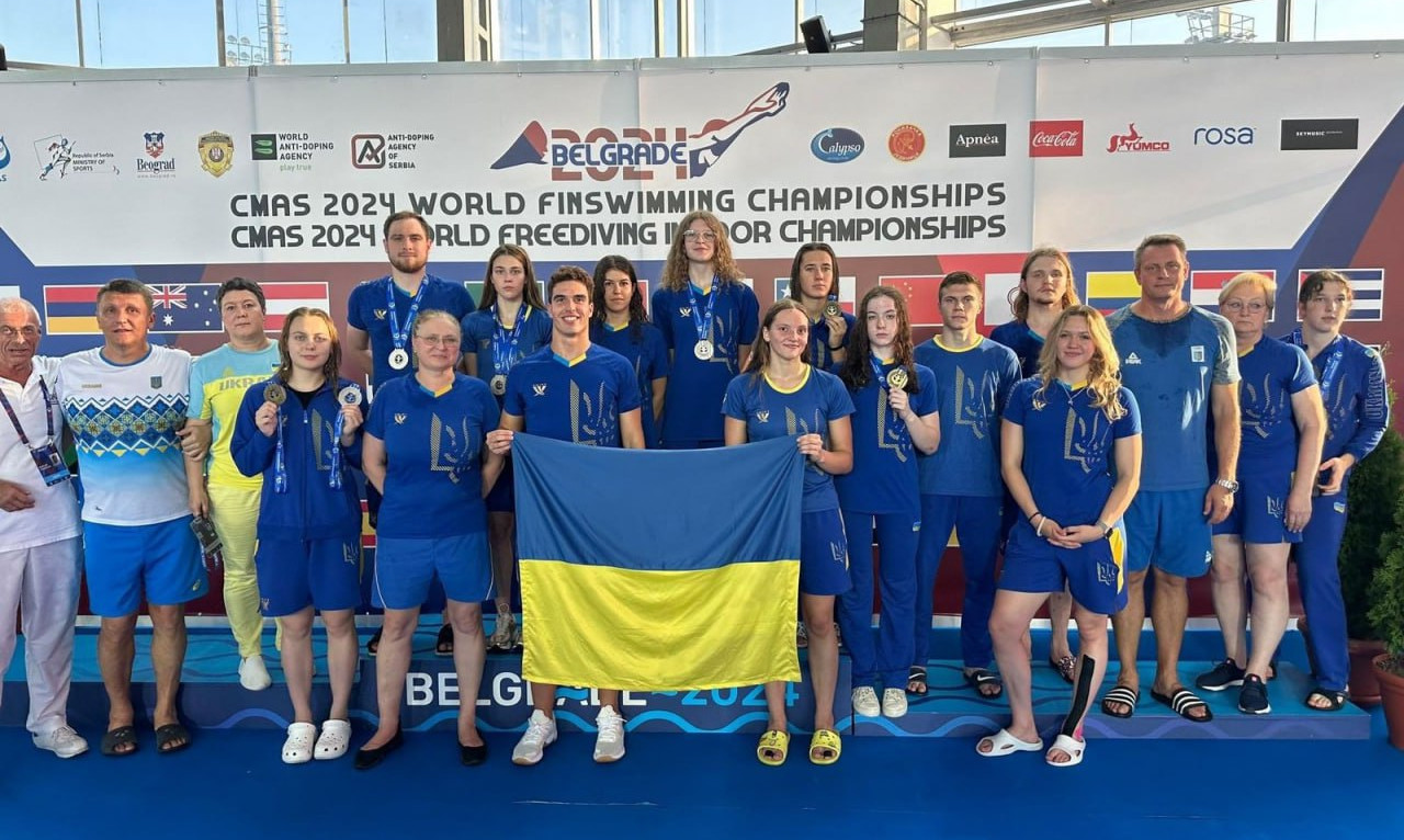 6 медалей та 2 рекорди: Україна успішно виступила на чемпіонаті світу з підводного спорту