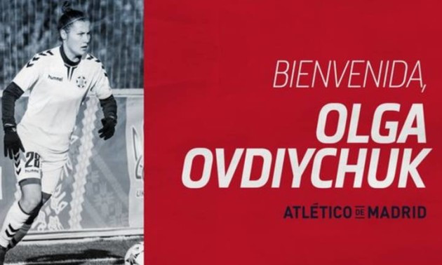 Овдійчук підписала контракт із Атлетіко