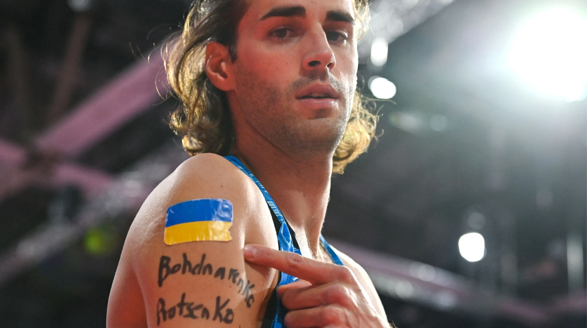 Итальянский легкоатлет поддержал Украину на чемпионате мира