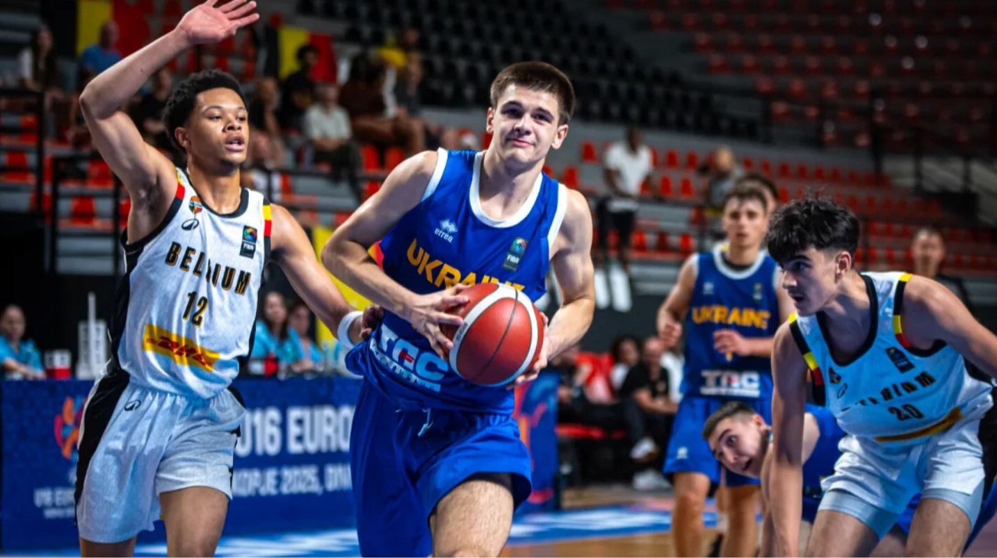 Сборная Украины U-16 проиграла сверстникам из Бельгии в четвертьфинале Евробаскета-2025