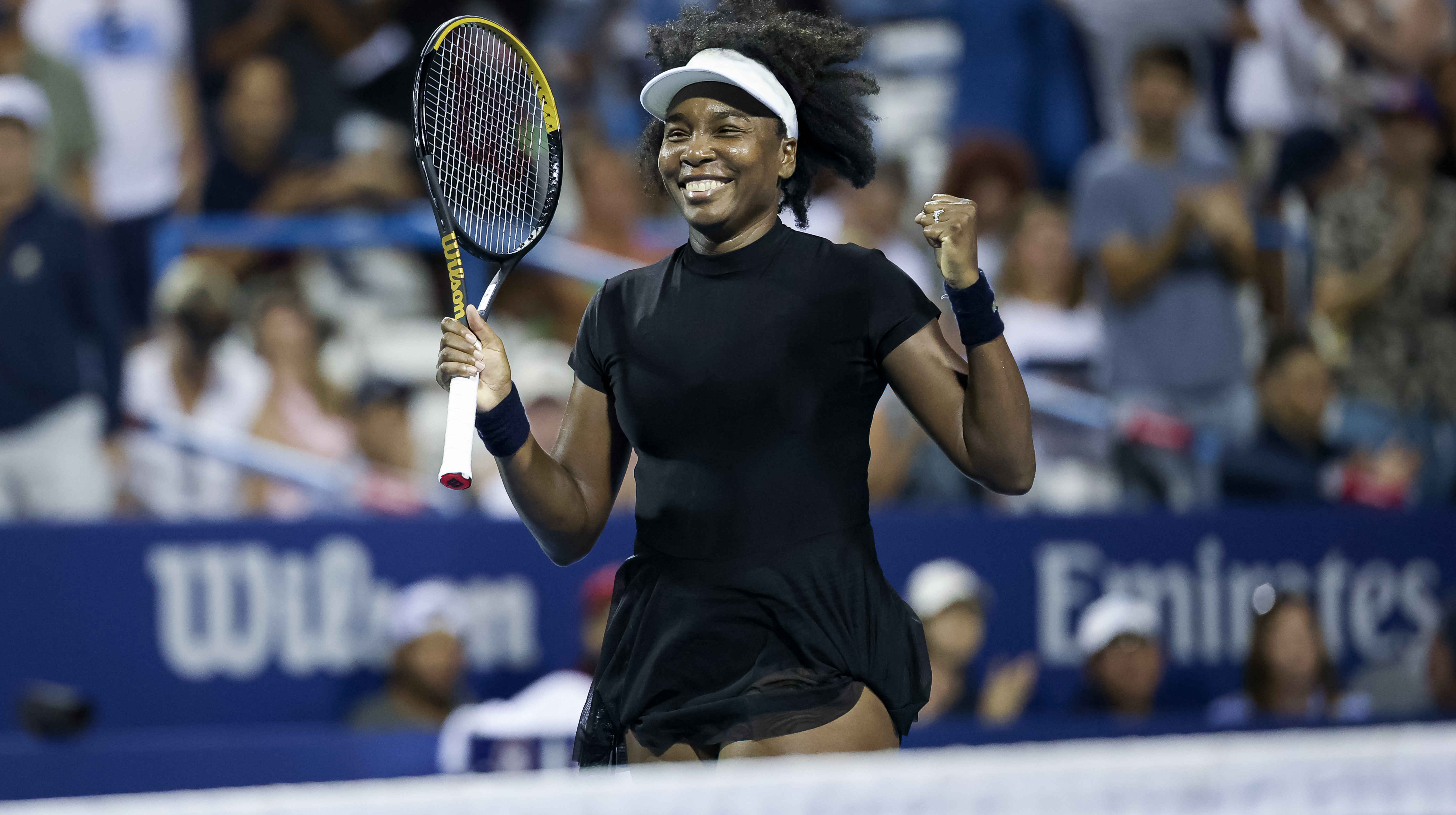 45-летняя Винус Уильямс триумфально вернулась на корт в Вашингтоне