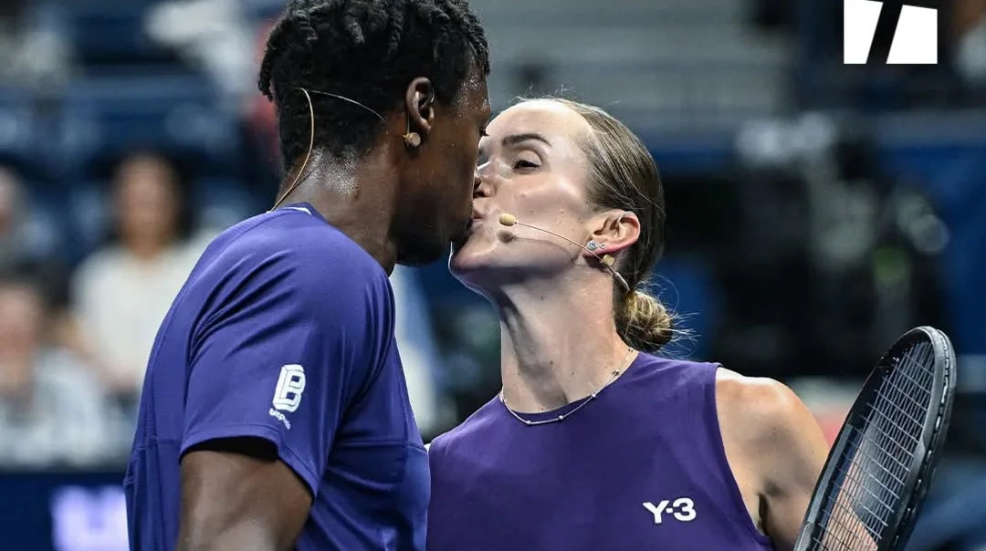Свитолина и Монфис выиграли матч в миксте на US Open и отпраздновали победу поцелуем