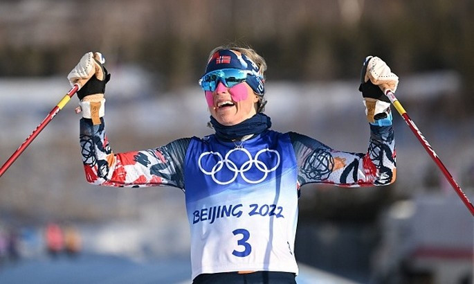 Йогауг заплакала після перемоги у скіатлоні на зимовій Олімпіаді у Пекіні