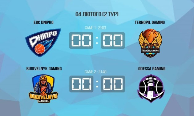 EBC Dnipro прийматиме Ternopil Gaming, Budivelnyk Gaming зіграє з Odessa Gaming у чемпіонаті України