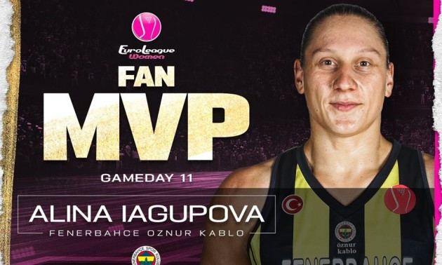 Ягупова знову найкраща після визнання MVP туру Євроліги
