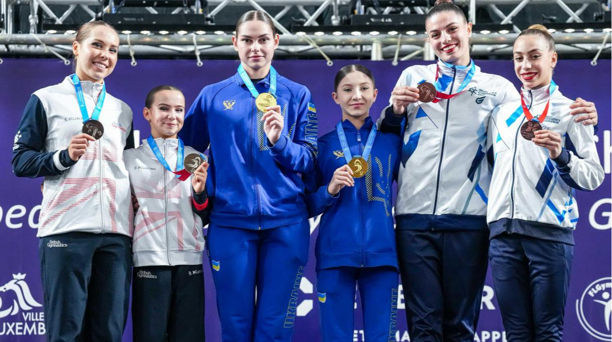 Украинские акробаты завоевали еще 5 медалей чемпионата Европы