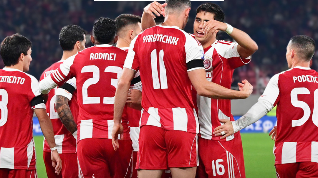 Олимпиакос с голом Яремчука одержал разгромную победу в Кубке Греции