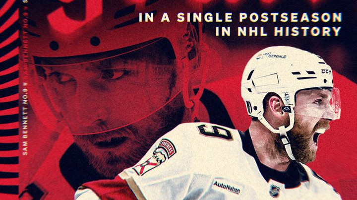 Форвард Флориди встановив рекорд НХЛ за кількістю голів у виїзних матчах протягом одного плейоф