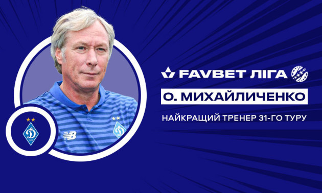 Михайличенко став найкращим тренером 31-го туру УПЛ