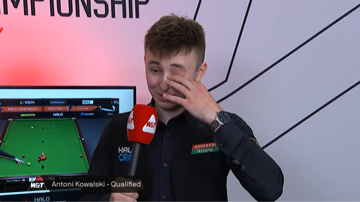 Польський снукерист не стримав сліз від виходу на чемпіонат світу