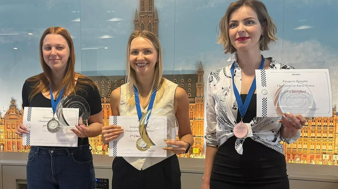 Українки здобули три медалі на чемпіонаті Європи з шашок-100 у Бельгії