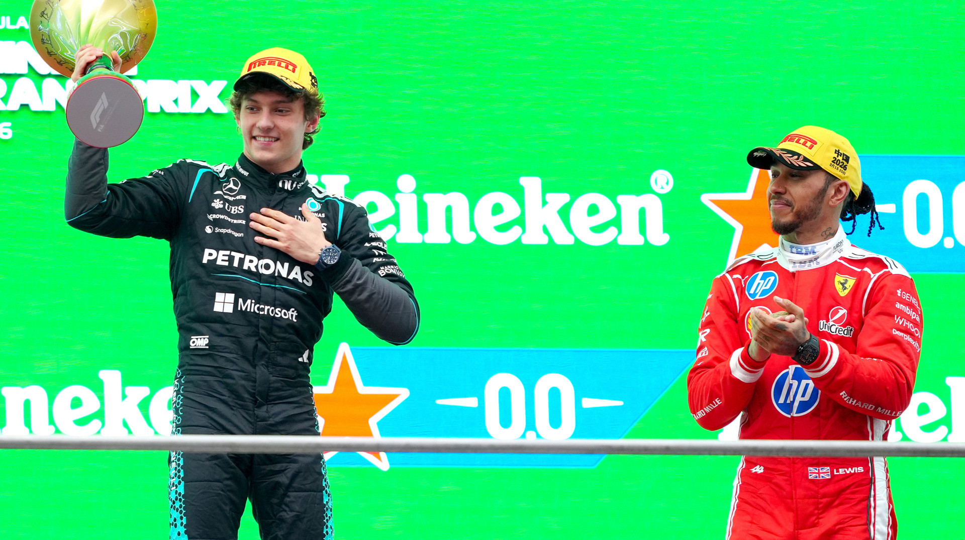 Антонеллі б'є рекорди, боліди масово ламаються, Феррарі дарують шоу: підсумки Гран-прі Китаю