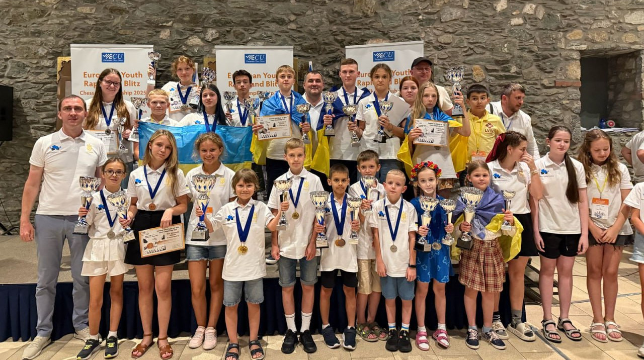 Українці виграли 22 медалі на юнацькому чемпіонаті Європи з рапіду та бліцу