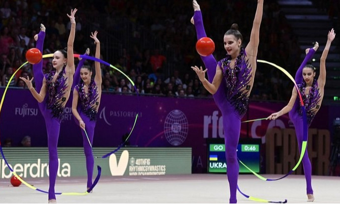 Сборная Украины по гимнастике завоевала бронзу в финале с 3 лентами и 2 мячами