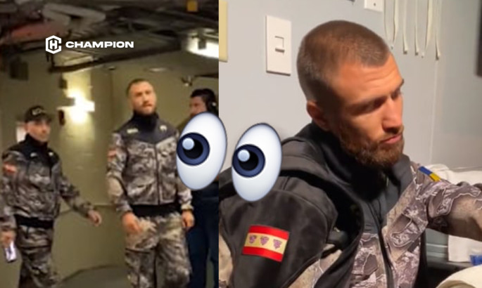 Ломаченко прибув на бій із Ортісом у військовій формі - з'явилося відео з роздягальні