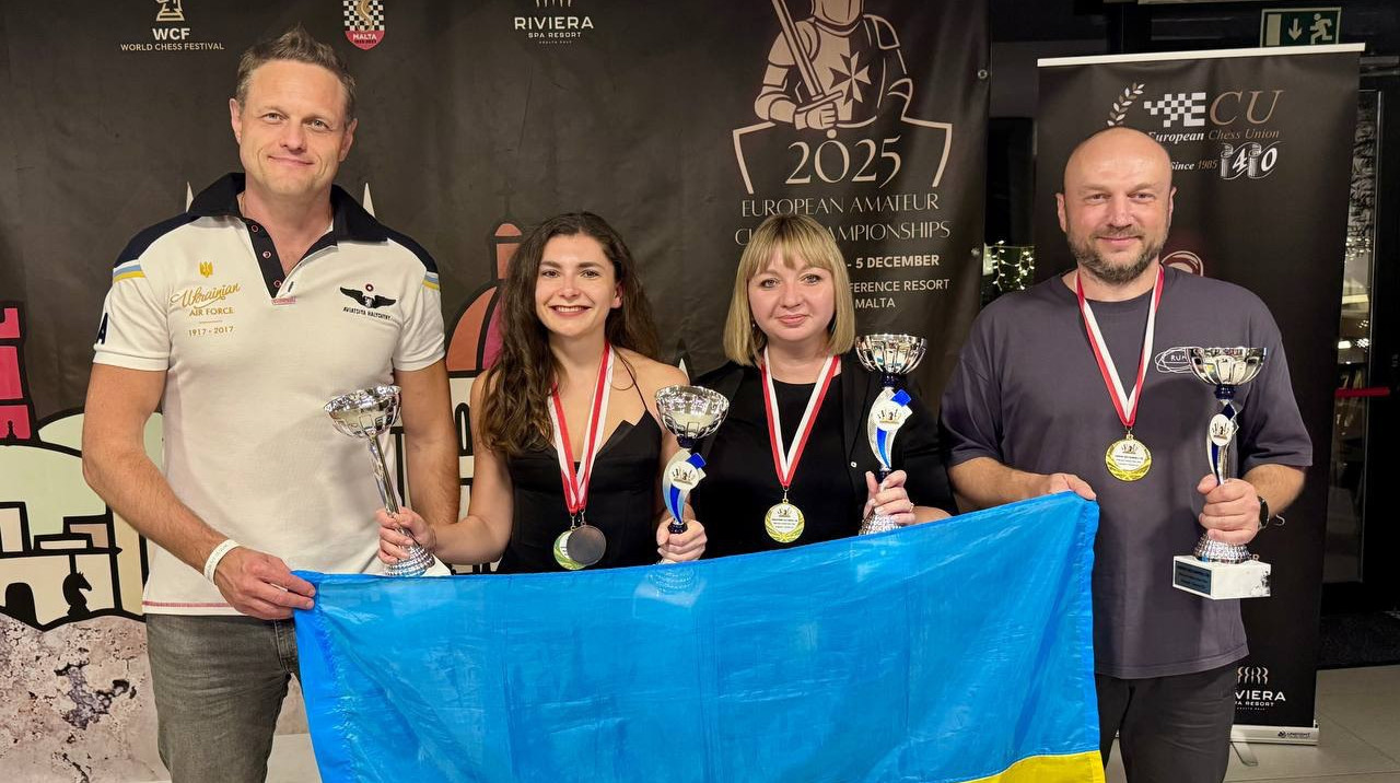 Українці виграли три золота та бронзу чемпіонату Європи з шахів серед аматорів