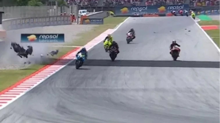 Ужасная авария Маркеса остановила гонку MotoGP в Барселоне
