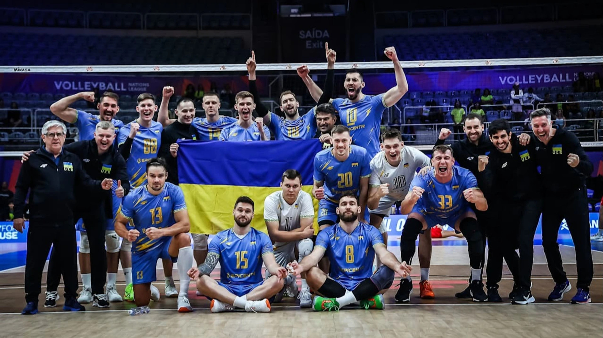 Мужская сборная Украины поднялась на одно место в мировом рейтинге