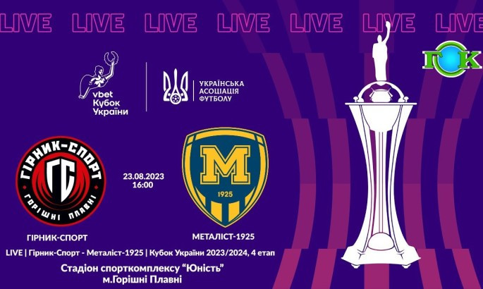 Гірник-Спорт - Металіст 1925 - онлайн-трансляція LIVE - Кубок України