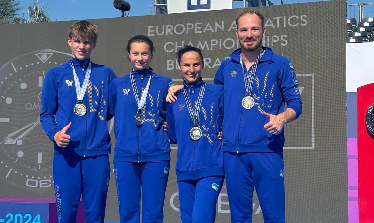 Сборная Украины завоевала серебро на чемпионате Европы по прыжкам в воду