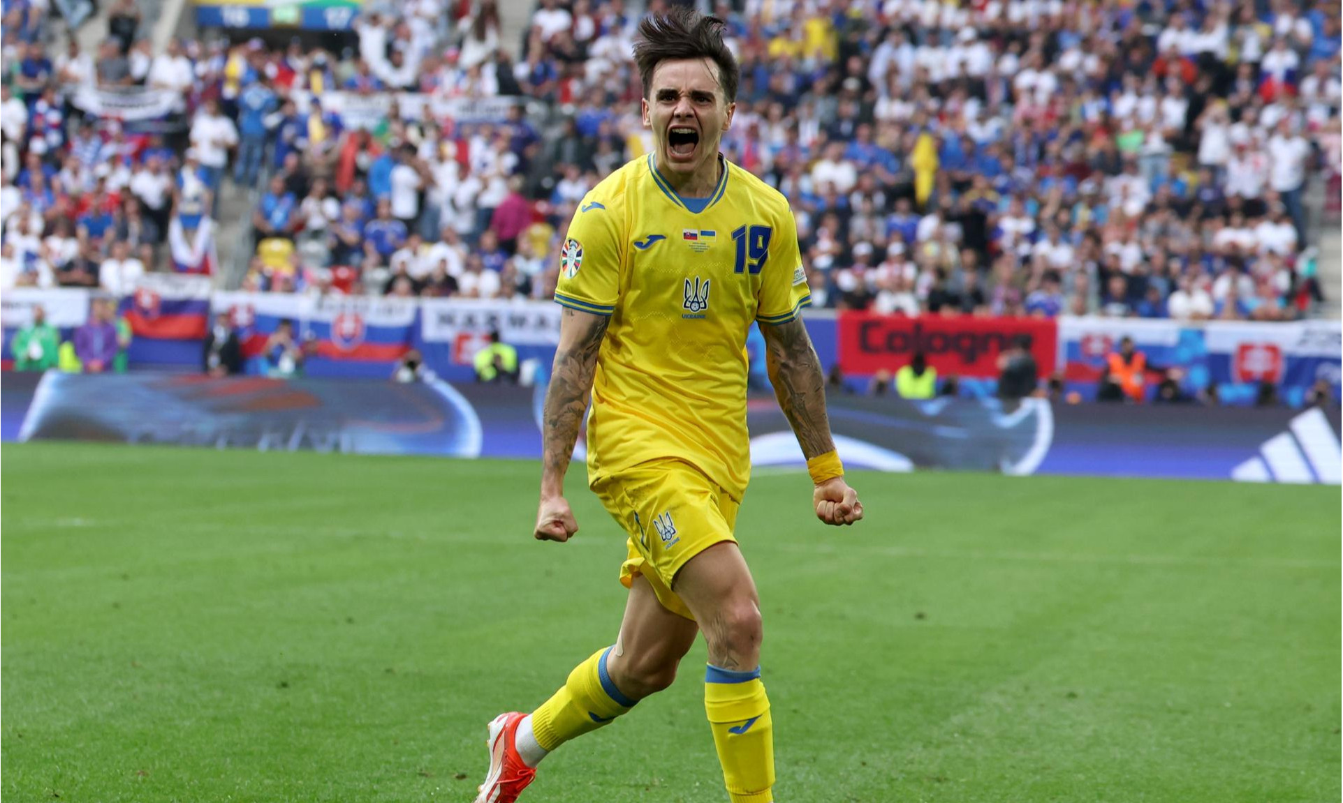 Шапаренко забиває перший гол збірної України на Євро-2024