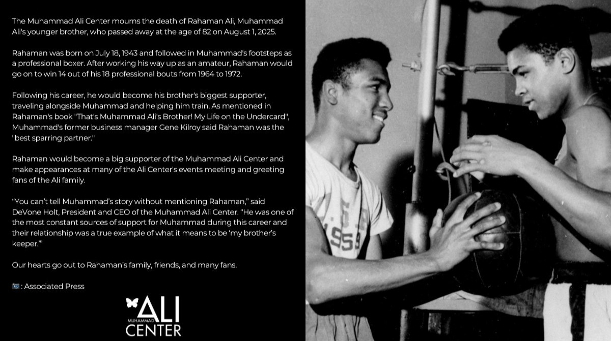 18 боїв за кар'єру: на 83-му році життя помер брат Мухаммеда Алі