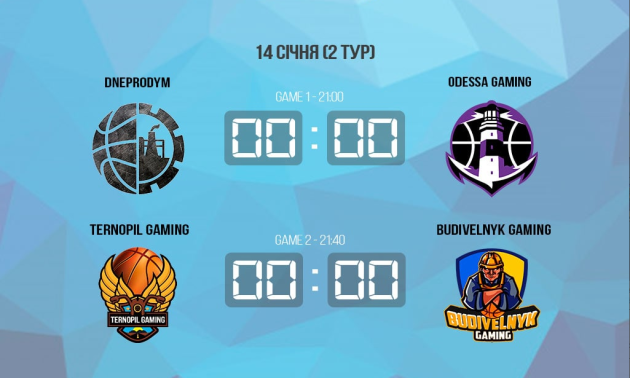 Dneprodym зіграє з Odessa Gaming, Ternopil зустрінеться з Budivelnyk у матчах чемпіонату України