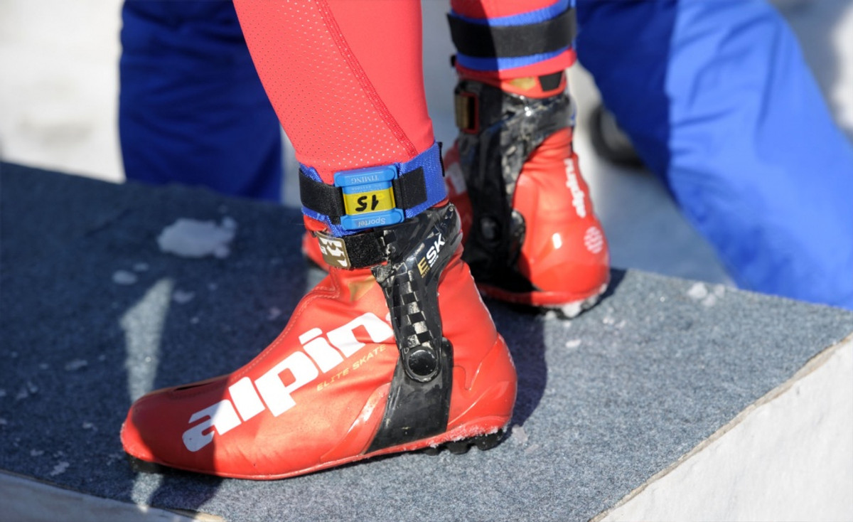 Транспондер на нозі біатлоніста