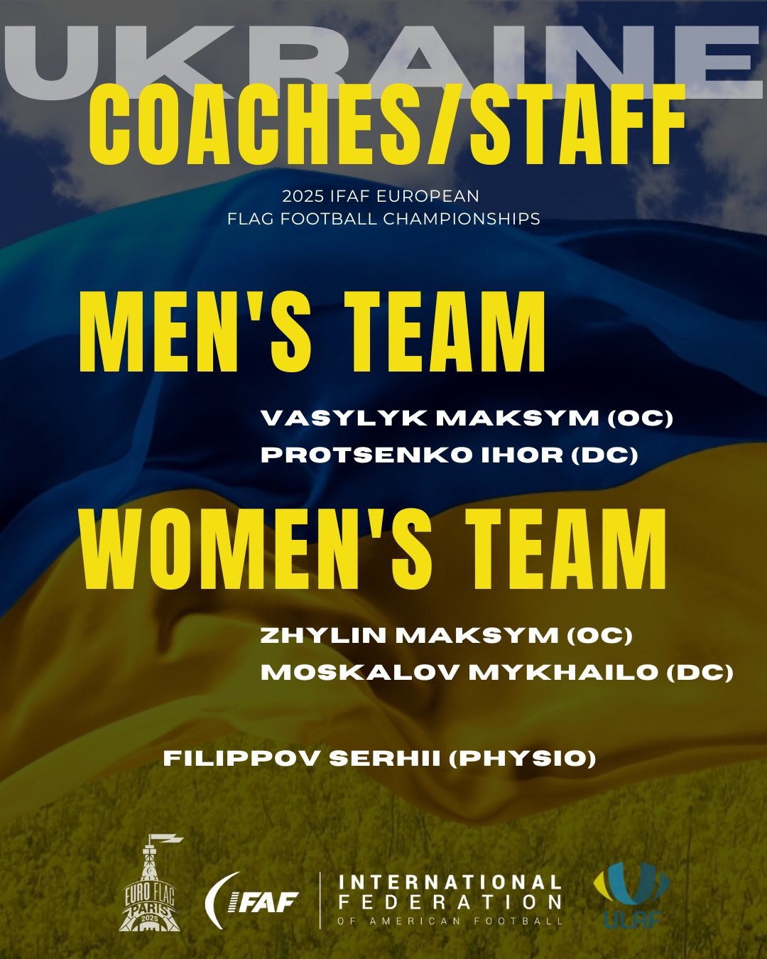 Тренерські склади збірних України