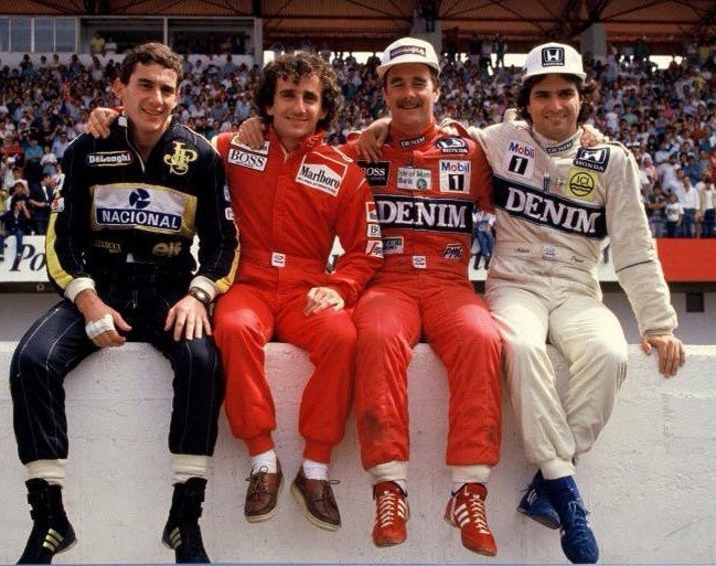 Айртон Сенна, Ален Прост, Найджел Менселл і Нельсон Піке