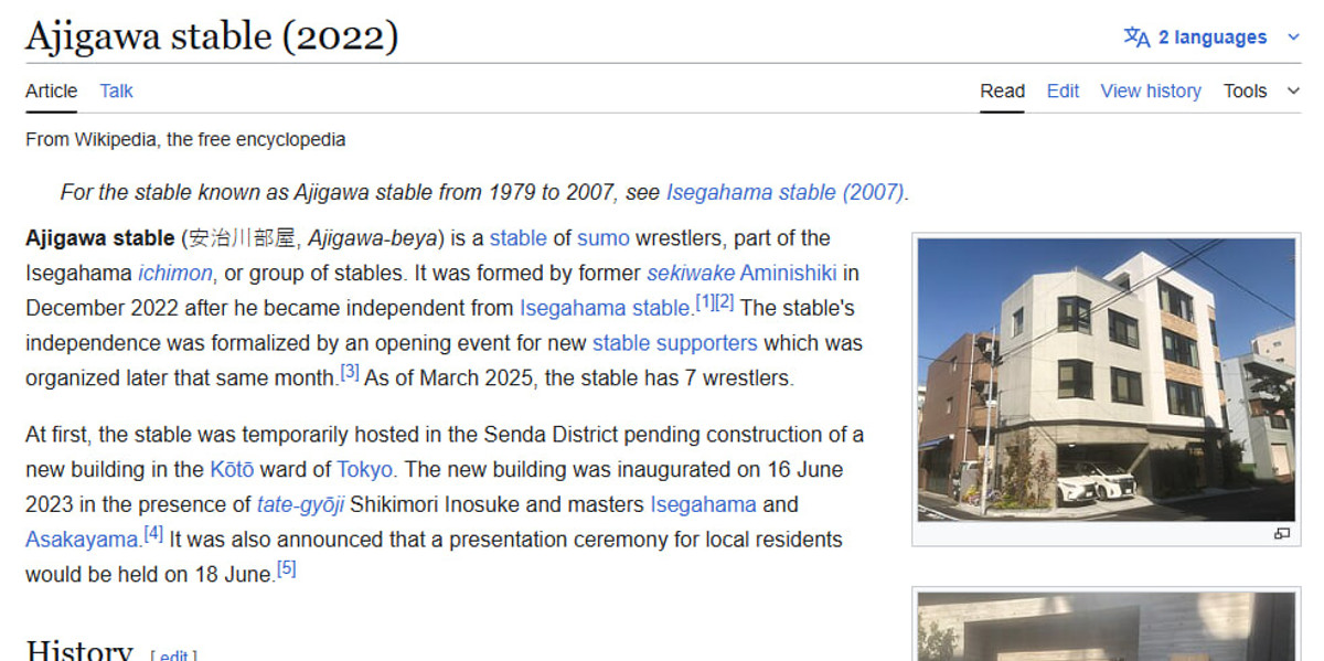 Как выглядит Ajigawa stable