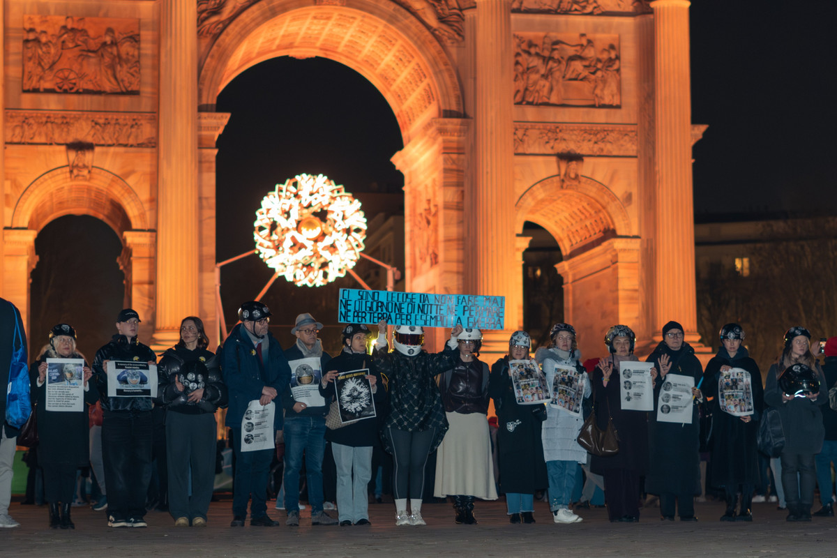 Акция поддержки Гераскевича украинской диаспорой в Милане