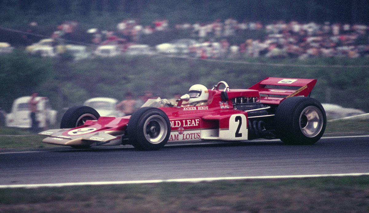 Йохен Ріндт за кермом Лотус 72 на Гран-прі Німеччини 1970 року