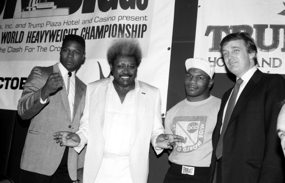 Дональд Трамп, Майк Тайсон і Дон Кінг у 1987 році