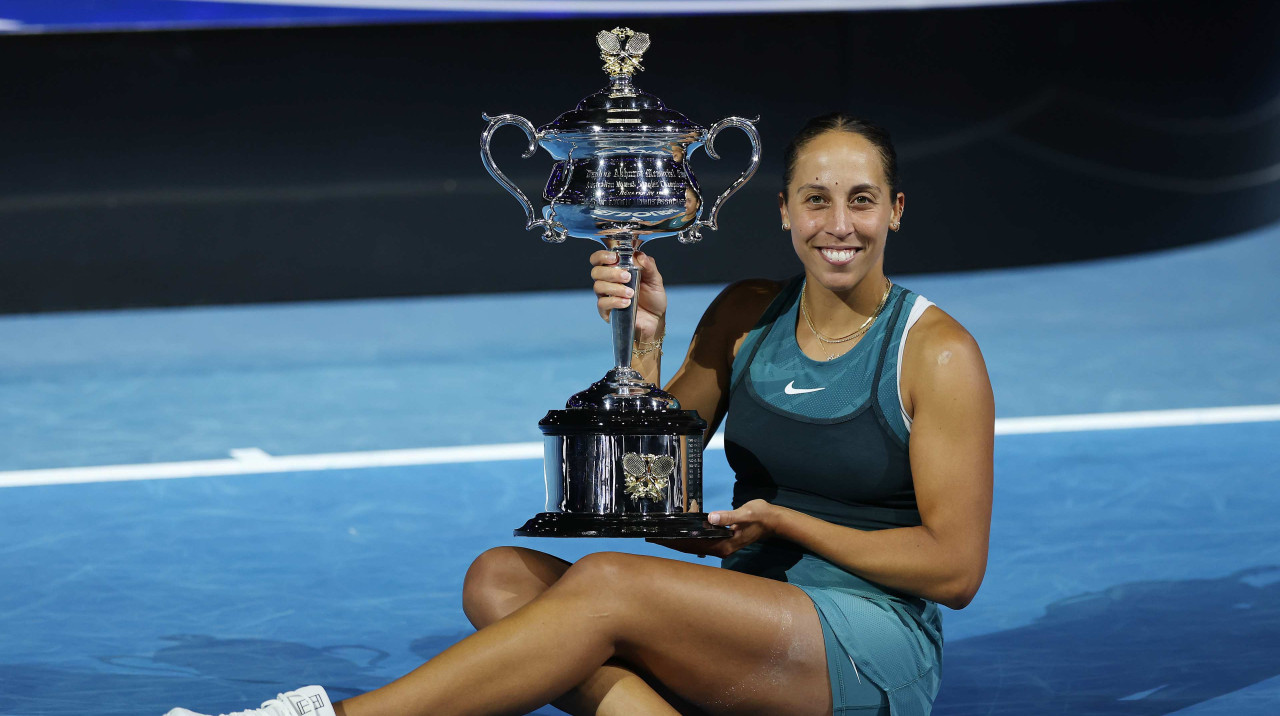 Медісон Кіз із трофеєм на Australian Open-2025