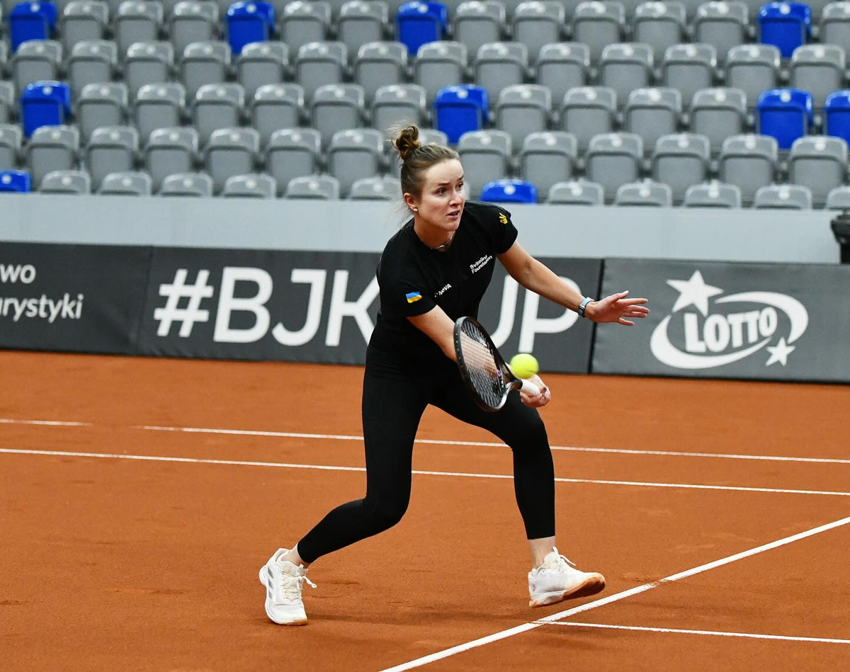 Еліна Світоліна на тренуванні у Радомі