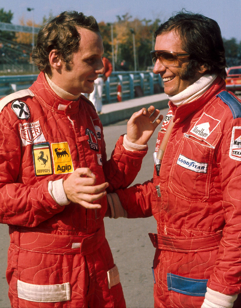 Ники Лауда и Эмерсон Фиттипальди в 1975 году