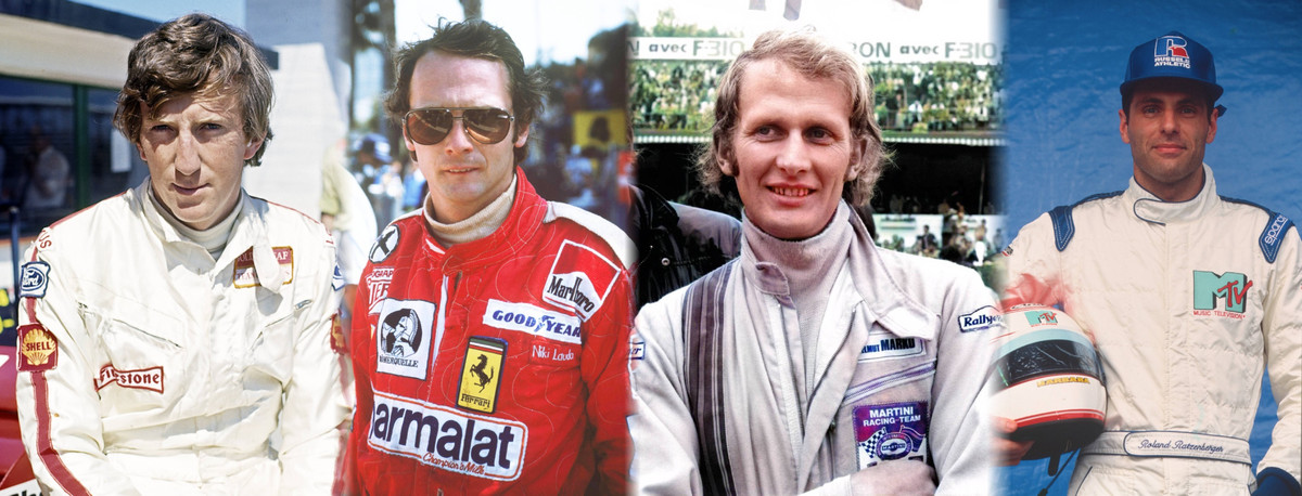 Йохен Ріндт, Нікі Лауда, Хельмут Марко і Роланд Ратценбергер