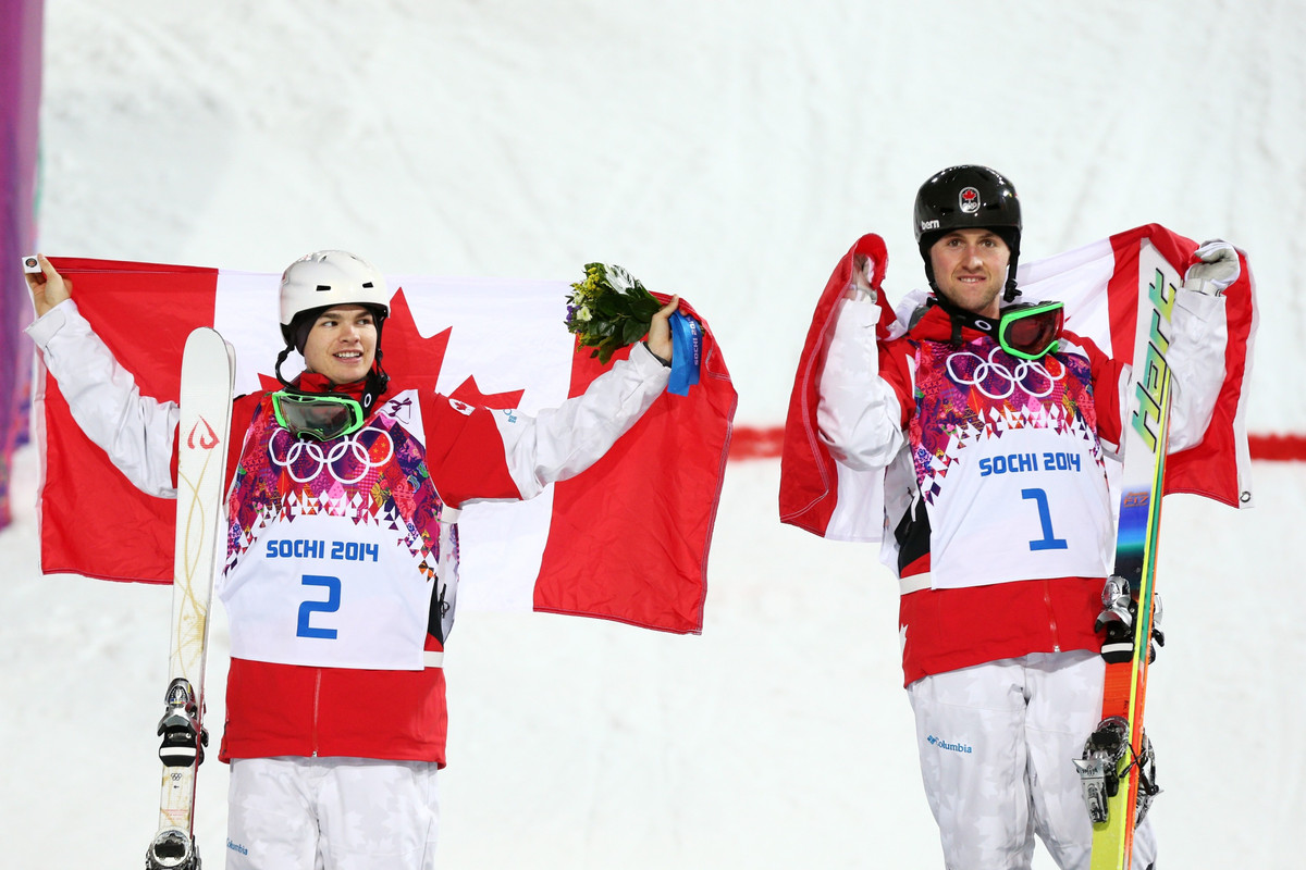 Мікаель Кінгсбері та Александр Білодо з медалями Олімпійських ігор 2014