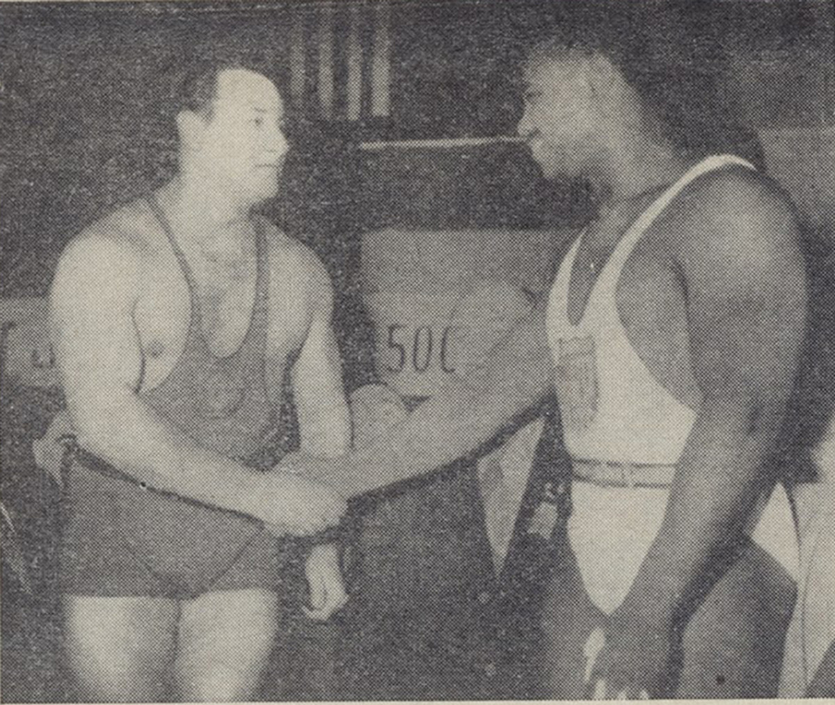 Яків Куценко з американцем Джоном Девісом, 1950 рік