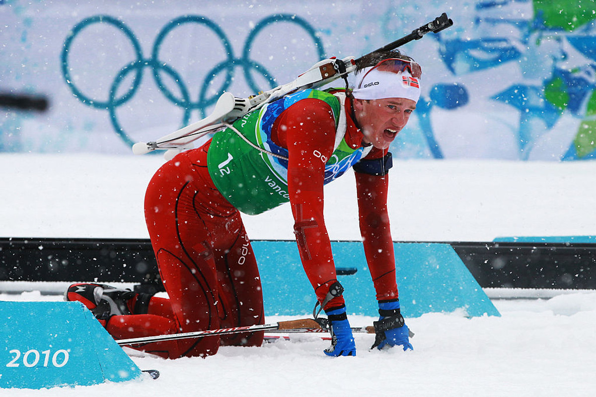 Тарьей Бё во время мужской эстафеты на Олимпиаде-2010 в Ванкувере