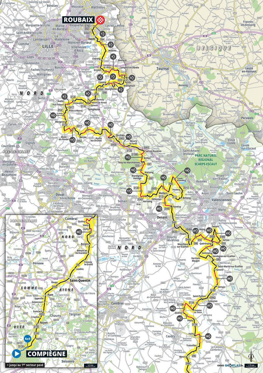 Маршрут Париж - Рубе-2025