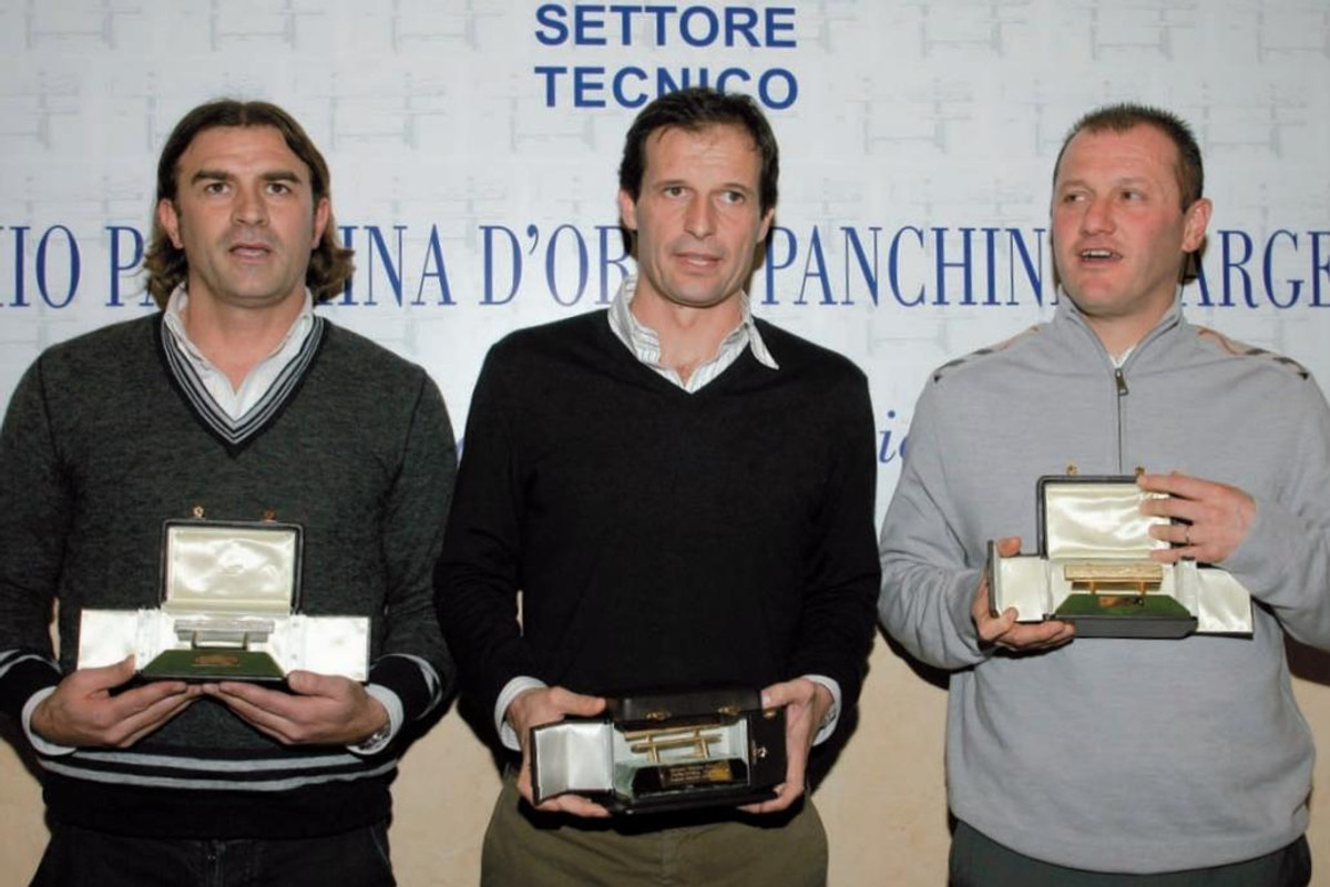 Массіміліано Аллегрі з першою Золотою лавкою, figc.it