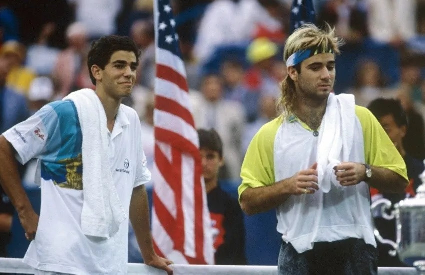 Пит Сампрас и Андре Агасси, финал US Open 1990