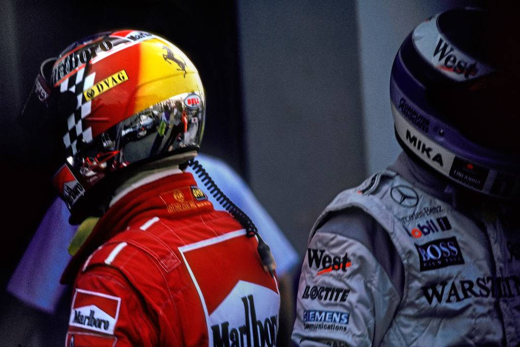 Міхаель Шумахер і Міка Хаккінен у 2000 році