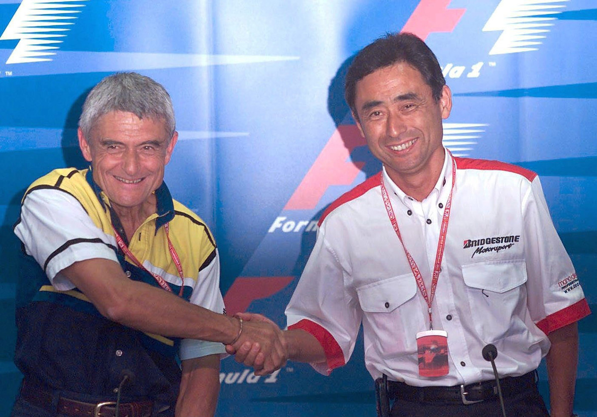 Головні особи постачальників шин: П'єр Дюпаск'є (Michelin) і Хіроші Ясукава (Bridgestone)